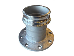 Camlock alu.  6" han x DN150 flens