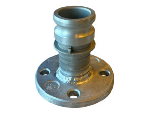Camlock alu.  2,5" han x DN50 flens